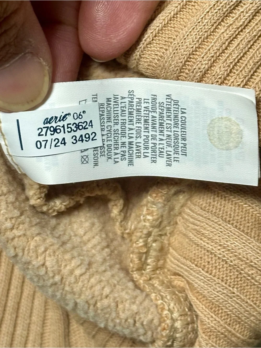 aerie Cropped Hoodie in Beige - Picture 8 of 10
